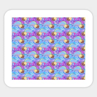 Shooting Star Sloth Pattern Sticker